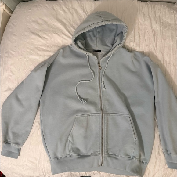 Brandy Melville Tops - Brandy Melville Sky Blue Oversized Hoodie
